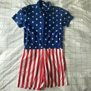 Well-worn size large American male jumpsuit shorts, romper
